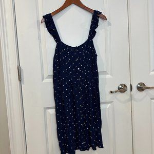 Madewell Navy Blue Polka Dot Sundress